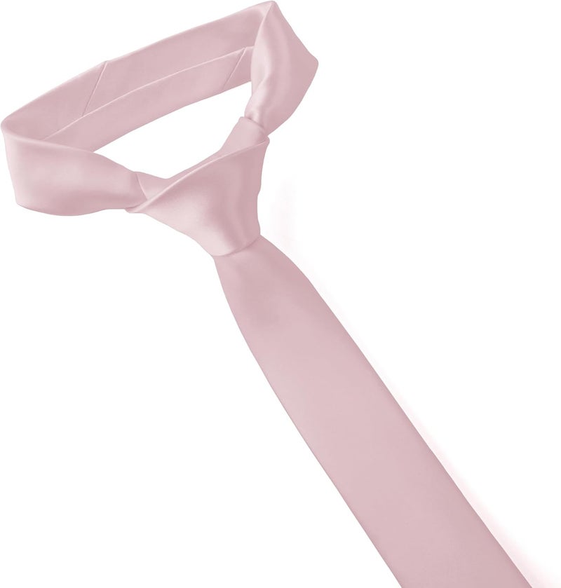 DR ANISON Skinny Tie Men Women 2" (5CM) Slim Necktie Solid Thin Ties Formal - Image 2